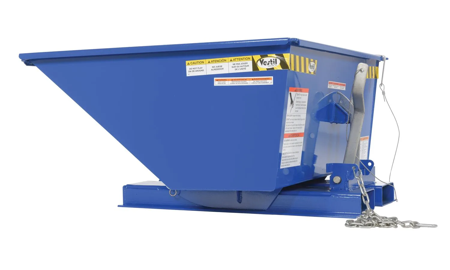 Vestil D-33-LD-LP low profile d-style self dumping hopper