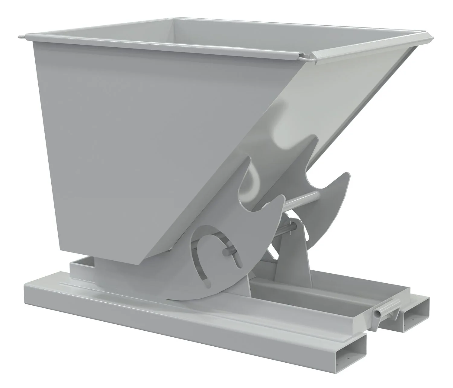Vestil D-50-HD-NB-GY-MG d-style hoppers, no bump & dump