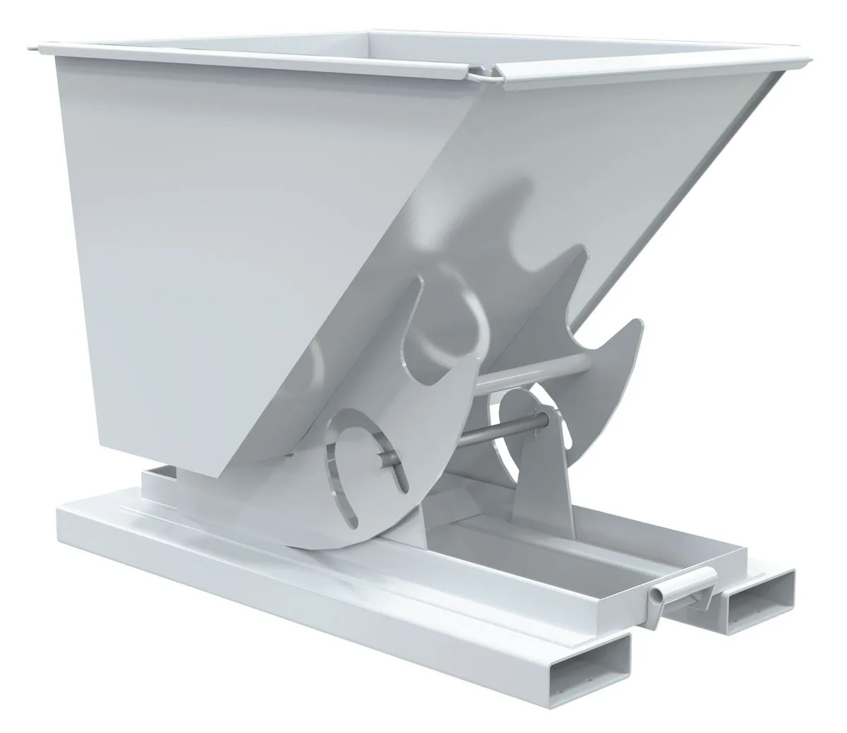Vestil D-50-LD-NB-WHT d-style hoppers, no bump & dump