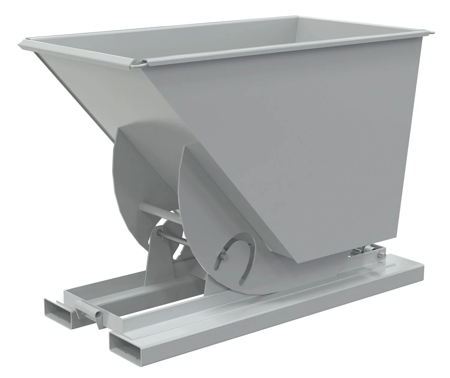 Vestil D-75-HD-NB-GY-MG d-style hoppers, no bump & dump