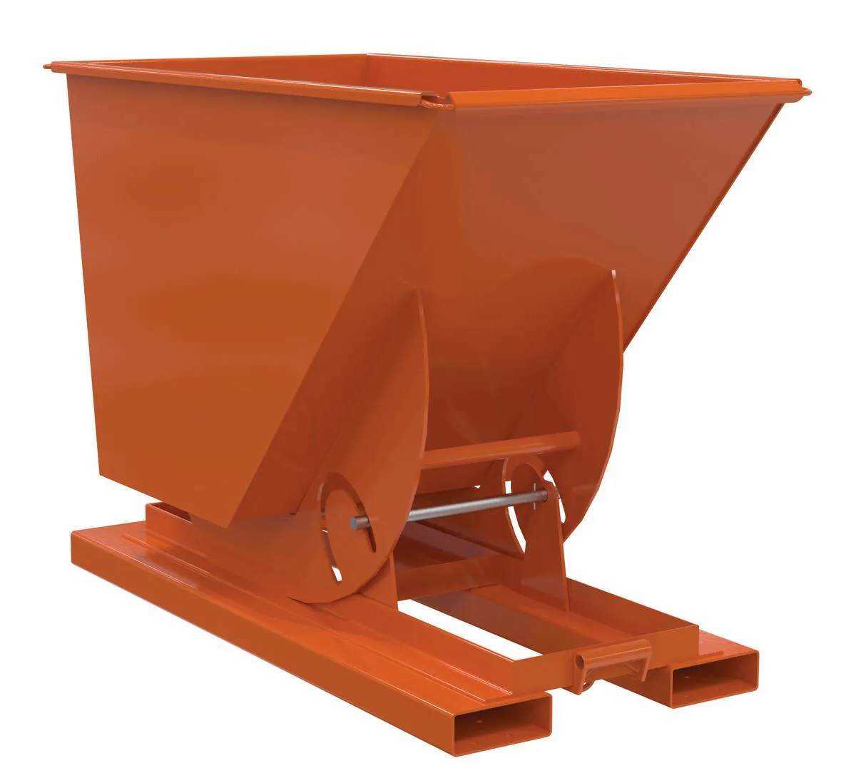 Vestil D-75-HD-NB-ORG-C d-style hoppers, no bump & dump