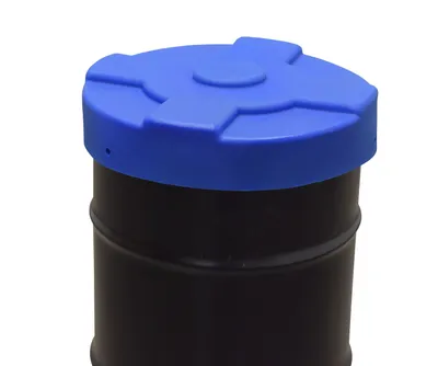 Vestil DC-P-30-BU drum cover shown from an alternate angle