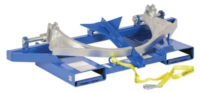 Vestil Steel Adjustable Double Drum Gripper 35 In. x 45 In. x 7-1/2 In. 1500 Lb. Capacity Blue