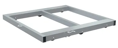 Vestil Aluminum Pallet Dolly With Tilt & Floor Lock 42 In. x 42 In. 4,000 Lb. Capacity Silver