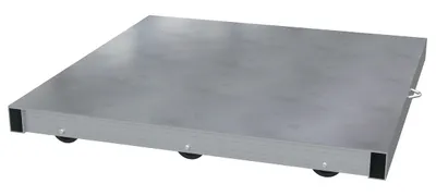 Vestil Aluminum Pallet Dolly with Pallet Top 36 In. x 36 In. 4000 Lb. Capacity Silver