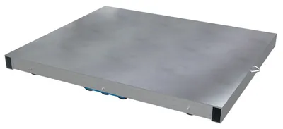 Vestil Aluminum Pallet Dolly with Solid Top Tilt 36 In. x 48 In. 8000 Lb. Capacity Silver