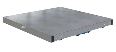 Vestil Aluminum Pallet Dolly with Pallet Top 48 In. x 48 In. 8000 Lb. Capacity Silver