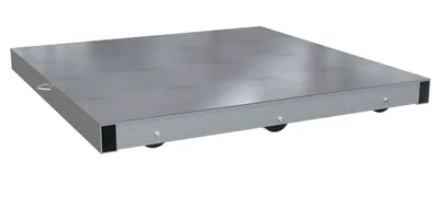 Vestil Aluminum Pallet Dolly with Solid Top Tilt 48 In. x 48 In. 4000 Lb. Capacity Silver
