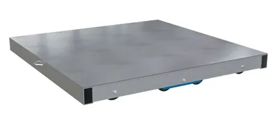 Vestil Aluminum Pallet Dolly with Pallet Top 48 In. x 48 In. 6000 Lb. Capacity Silver