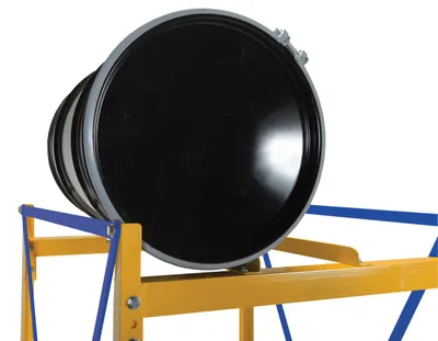 Vestil DRK-1-3 horizontal drum storage rack shown from an alternate angle