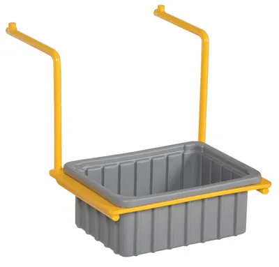 Vestil Plastic Drip Pan With Steel Holder For Drum Storage Racks Gray / Yellow