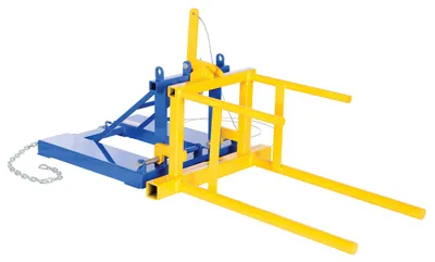 Vestil Steel Drum Positioner 30 Gallon 74-3/4 In. x 32-1/2 In. x 32-3/8 In. 800 Lb. Capacity Blue / Yellow
