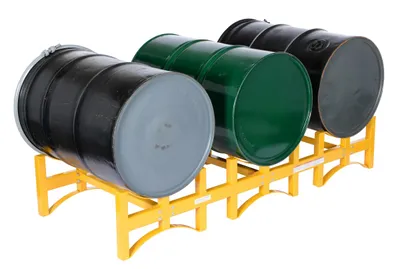 Vestil DRUM-RACK-3 stackable drum rack shown from an alternate angle