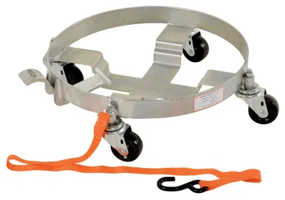 Vestil Steel Tilting Drum Dolly Three Tier 21-1/2 In. x 21-1/2 In. x 5-7/8 In. 1200 Lb. Capacity Silver