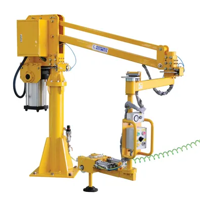 Vestil Steel Air Balance Jib Lifter Floor Mounted Maximum Arm Length 78-1/4 In. 250 Lb. Capacity Yellow