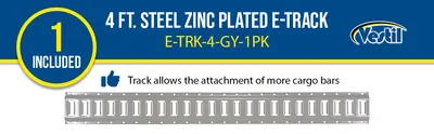 Vestil E-TRK-4-GY-1PK cargo bar feature highlights