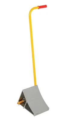 Vestil Aluminum Wheel Chock with Handle 11-7/8 In. x 17-1/16 In. x 37-9/16 In. Silver