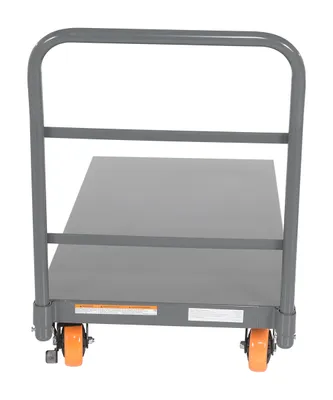 Vestil ECSPT-2448-C1B steel platform truck (smooth or treadplate) shown from an alternate angle