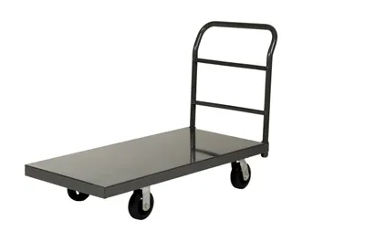 Vestil Steel Smooth Deck Platform Truck 24 In. x 60 In. 2000 Lb. Capacity Black