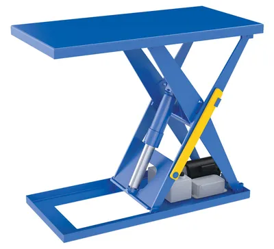 Vestil Steel Economical Electric Hydraulic Lift Table 24 In. x 48 In. 2000 Lb. Capacity Blue