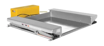 Vestil Partially Stainless Steel Ground Lift Scissor Table 52 In. x 50 In. 2000 Lb. Capacity Blue