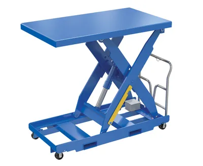 Vestil Steel Portable Lift Table 115 Volt 1 Phase 30 In. x 48 In. 3000 Lb. Capacity Blue