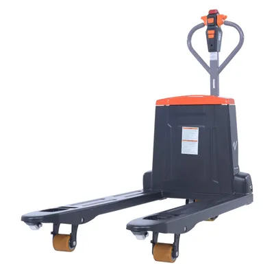 Vestil Steel Electric Pallet Truck With Powered Brakes 27 In. x 45 In. 3,300 Lb. Capacity Black/Red