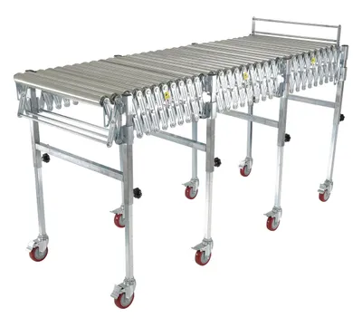 Vestil EXCNV-R-24-24 expandable roller conveyor shown from an alternate angle