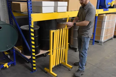 Vestil EXGATE-30-C expand-a-gate shown from an alternate angle