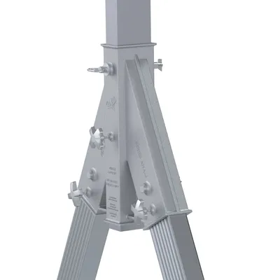 Vestil FHA-4-12-10 fixed height aluminum gantry crane shown from an alternate angle