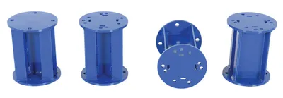 Vestil FHA-STLO-RF fixed height aluminum gantry crane shown from an alternate angle