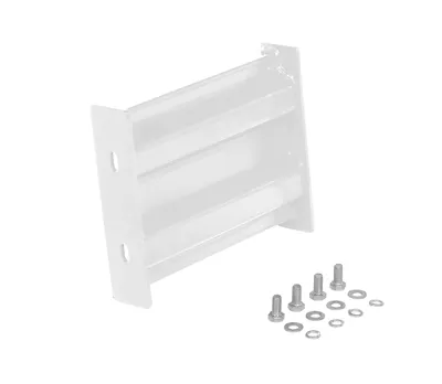 Vestil Steel 2 Ribbed Bolt On Style Guard Rail 6 In. Length White