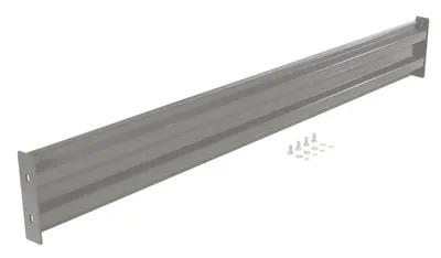 Vestil Steel 2 Ribbed Bolt On Style Guard Rail 114 In. Length Gray Semi Gloss