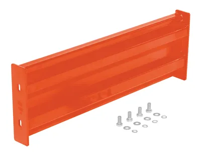 Vestil Steel 2 Ribbed Bolt On Style Guard Rail 30 In Length Orange