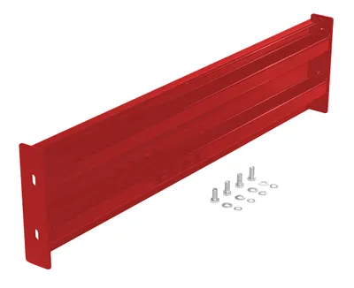 Vestil Steel 2 Ribbed Bolt On Style Guard Rail 42 In. Length Red