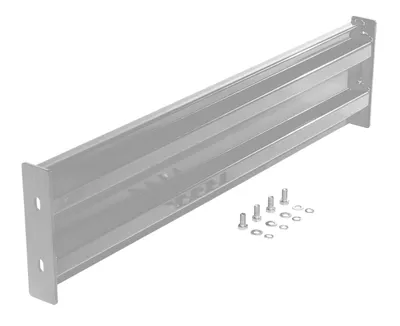 Vestil Steel 2 Ribbed Bolt On Style Guard Rail 42 In. Length Silver