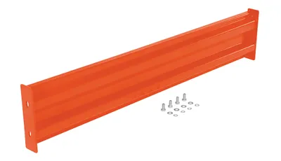Vestil Steel 2 Ribbed Bolt On Style Guard Rail 54 In. Length Orange
