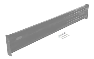 Vestil Steel 2 Ribbed Bolt On Style Guard Rail 66 In. Length Gray Semi Gloss