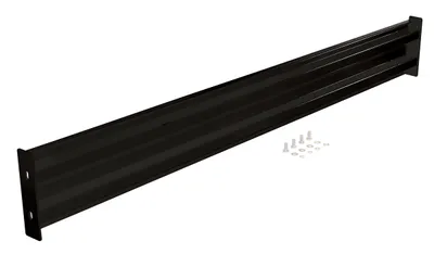 Vestil Steel 2 Ribbed Bolt On Style Guard Rail 78 In. Length Black