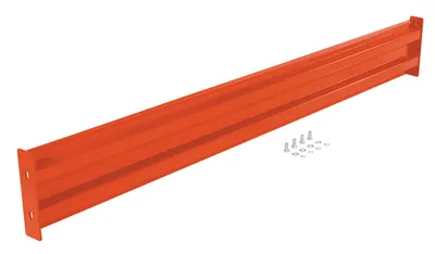 Vestil Steel 2 Ribbed Bolt On Style Guard Rail 78 In. Length Orange