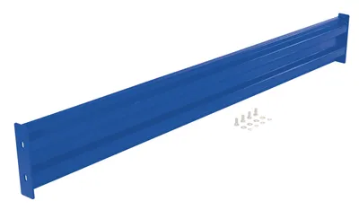 Vestil Steel 2 Ribbed Bolt On Style Guard Rail 102 In. Length Blue