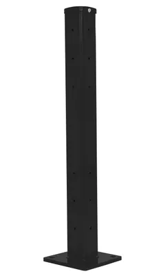 Vestil Steel Rigid Tube Post Bolt On Style 42 In. For 2 Ribbed Guard Rails Black
