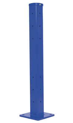 Vestil Steel Rigid Tube Post Bolt On Style 42 In. For 2 Ribbed Guard Rails Blue