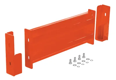 Vestil Steel 2 Ribbed Drop In Style Guard Rail 18 In. Length Orange