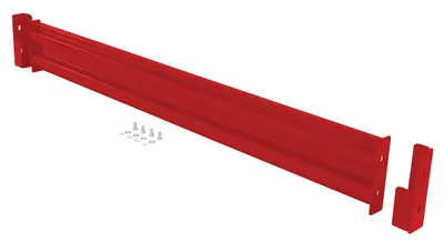 Vestil Steel 2 Ribbed Drop In Style Guard Rail 78 In. Length Red
