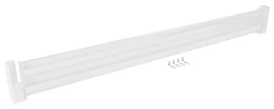 Vestil Steel 2 Ribbed Drop In Style Guard Rail 102 In. Length White