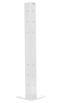 Vestil Steel Rigid Tube Post Drop In Style 42 In. For 2 Ribbed Drop In Style Guard Rails White