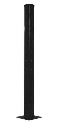Vestil Steel Rigid Tube Post Drop In Style 60 In. For 2 Ribbed Drop In Style Guard Rails Black