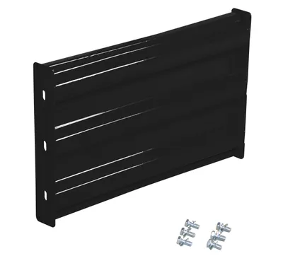 Vestil Steel 3 Ribbed Bolt On Style Guard Rail 24 In. Length Black