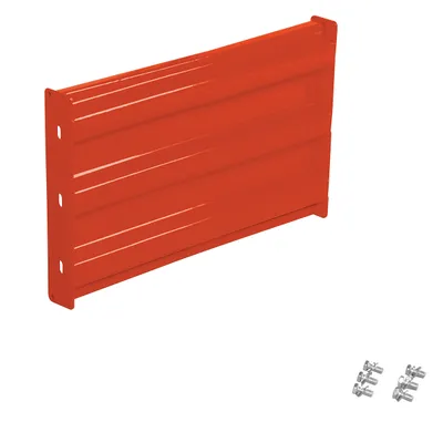 Vestil Steel 3 Ribbed Bolt On Style Guard Rail 24 In. Length Orange